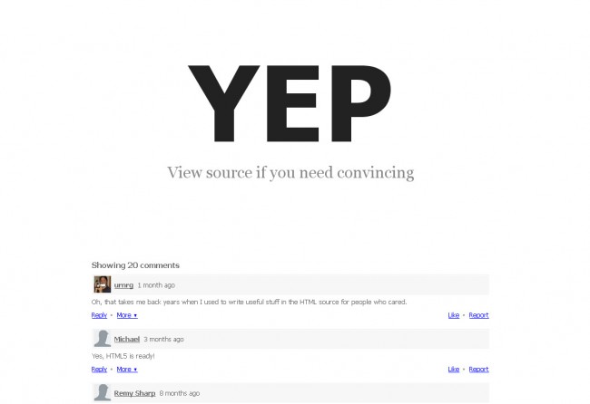 Is HTML5 Ready Yet